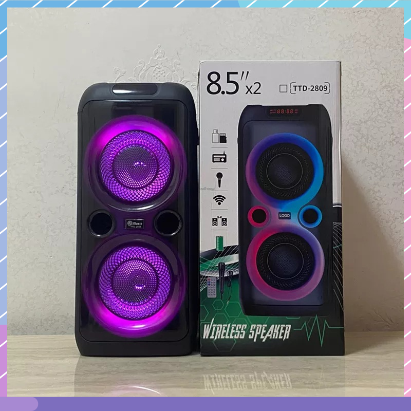 Loa Bluetooth Không Dây Âm Thanh Siêu Trầm 8-inch RGB 15W Chất Lượng Cao