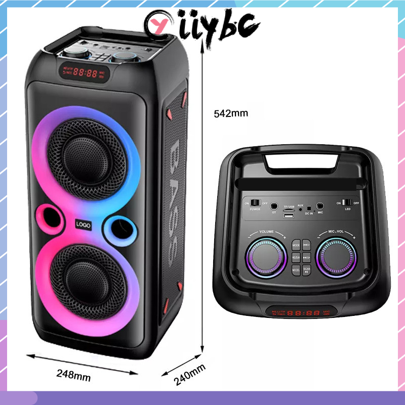 Loa Bluetooth Không Dây Âm Thanh Siêu Trầm 8-inch RGB 15W Chất Lượng Cao