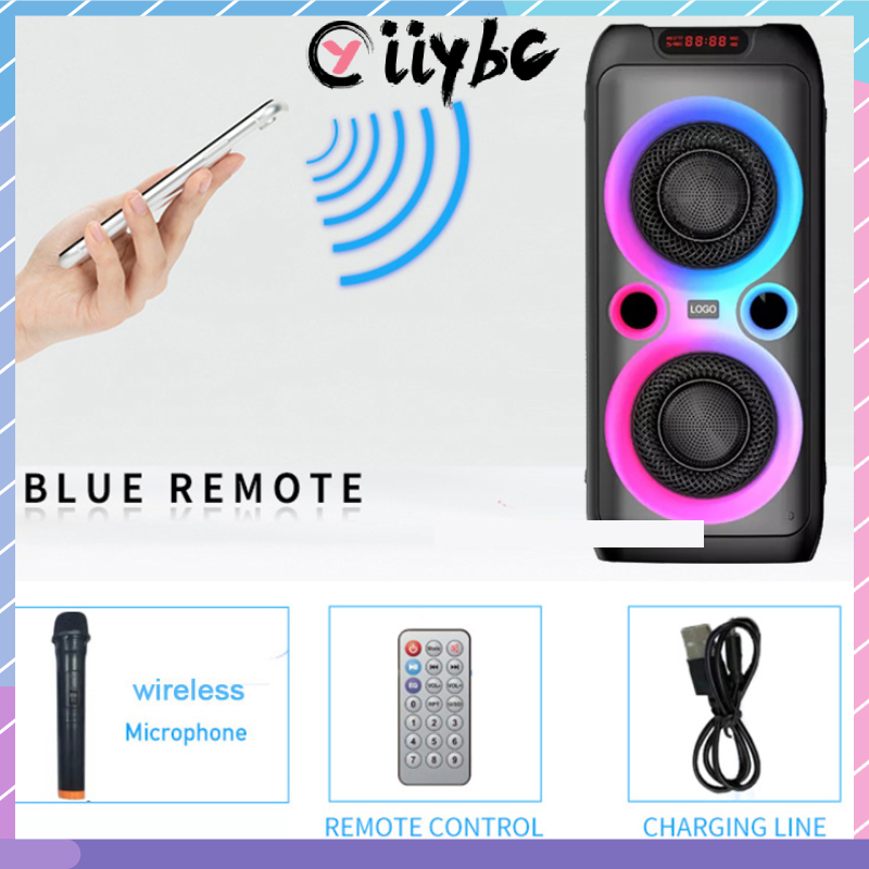 Loa Bluetooth Không Dây Âm Thanh Siêu Trầm 8-inch RGB 15W Chất Lượng Cao