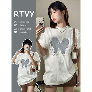 【RTVY】Áo Thun Nữ Cổ Tròn Ngắn Tay Màu Trắng