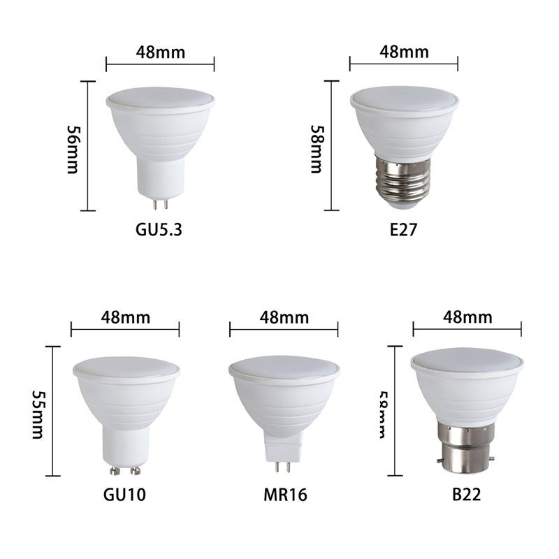 Dimmable Bóng Đèn led gu10 mr16 7w 120 Độ ac 220v e27 gu5.3 b22 Tiết Kiệm Năng Lượng Trang Trí Nhà Cửa
