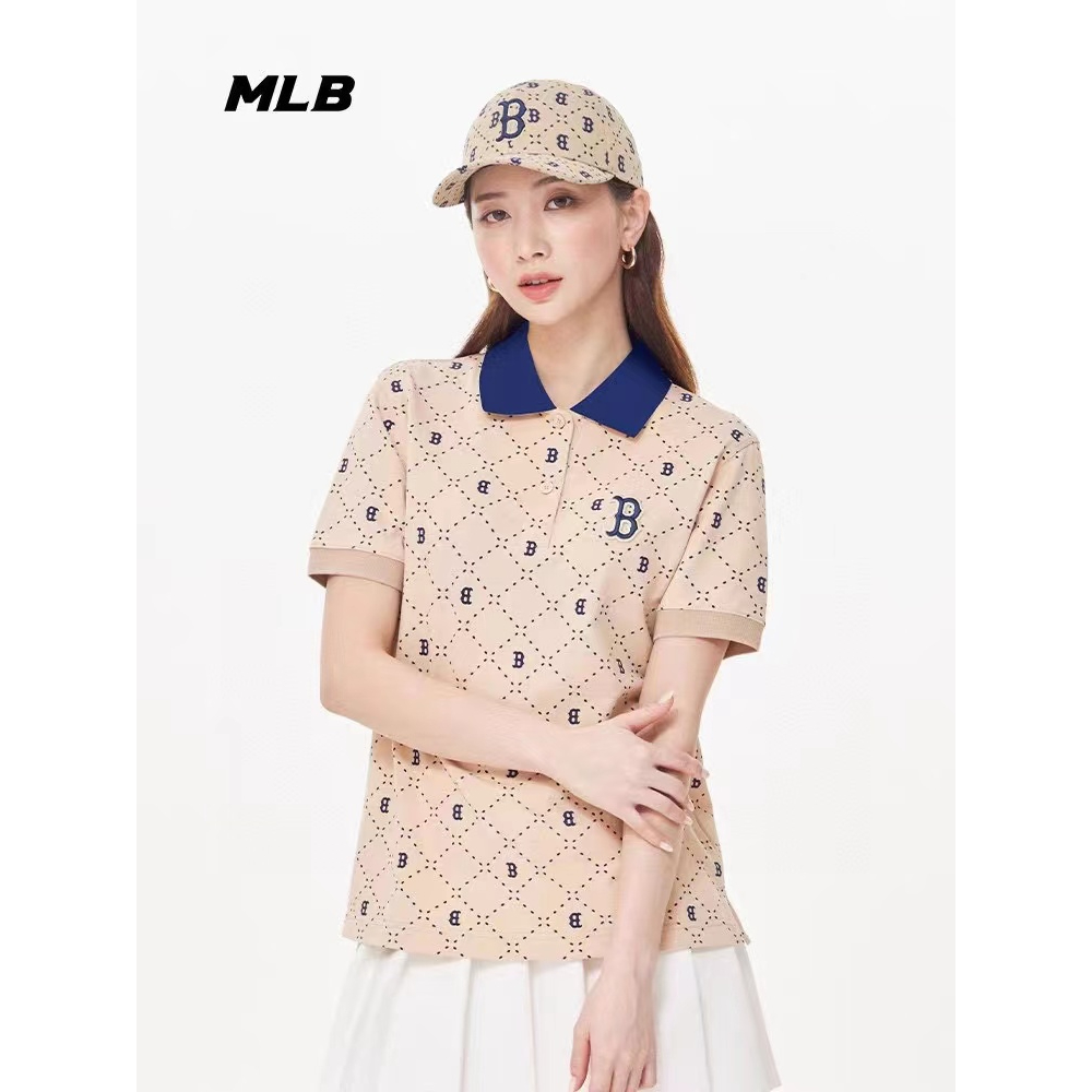 Áo Thun POLO Ngắn Tay Thêu Mlb / ny Yankees Cá Tính