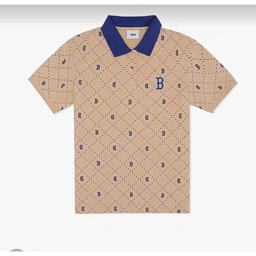 Áo Thun POLO Ngắn Tay Thêu Mlb / ny Yankees Cá Tính