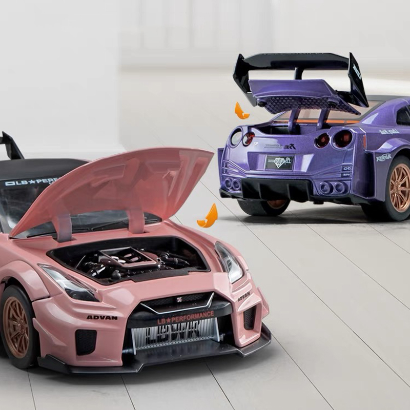 Mô Hình Xe Hơi Nissan GTR CSR2 Tỉ Lệ 1: 24 Bằng Hợp Kim Có Đèn Và Nhạc