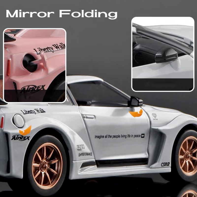 Mô Hình Xe Hơi Nissan GTR CSR2 Tỉ Lệ 1: 24 Bằng Hợp Kim Có Đèn Và Nhạc