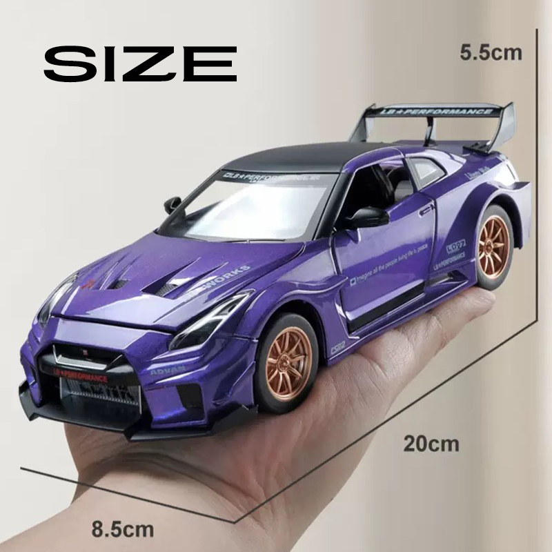 Mô Hình Xe Hơi Nissan GTR CSR2 Tỉ Lệ 1: 24 Bằng Hợp Kim Có Đèn Và Nhạc