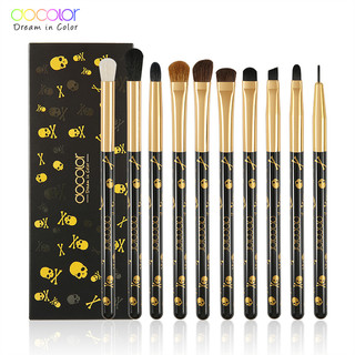 Set 10 Cọ Trang Điểm Thiết Kế Hình Đầu Lâu Docolor