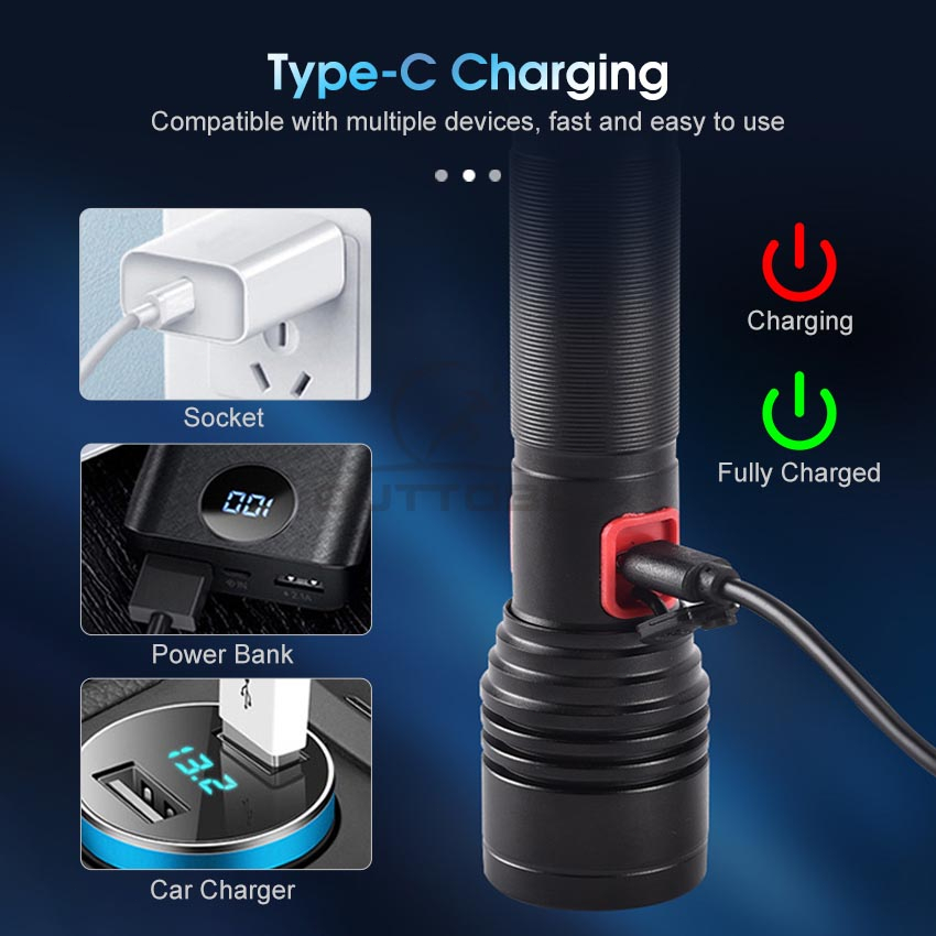 Đèn Pin Mini P50 Siêu Sáng Chống Thấm Nước Đa Năng Tiện Dụng