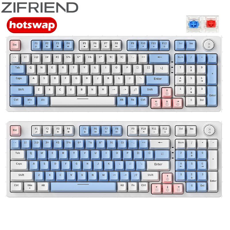 ZIFRIEND ZA98 Bàn phím cơ 98 phím có đèn nền RGB tháo lắp dễ dàng tiện lợi