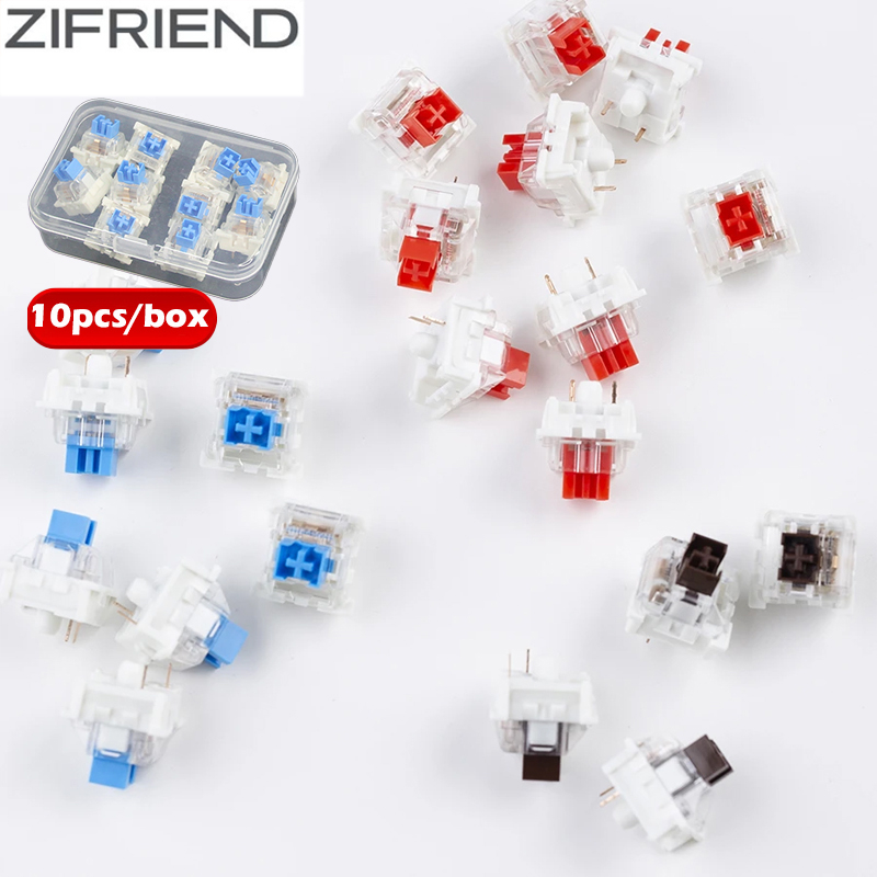 ZIFRIEND 10Pcs nút chuyển đổi bàn phím cơ 3 chấu không gây tiếng ồn