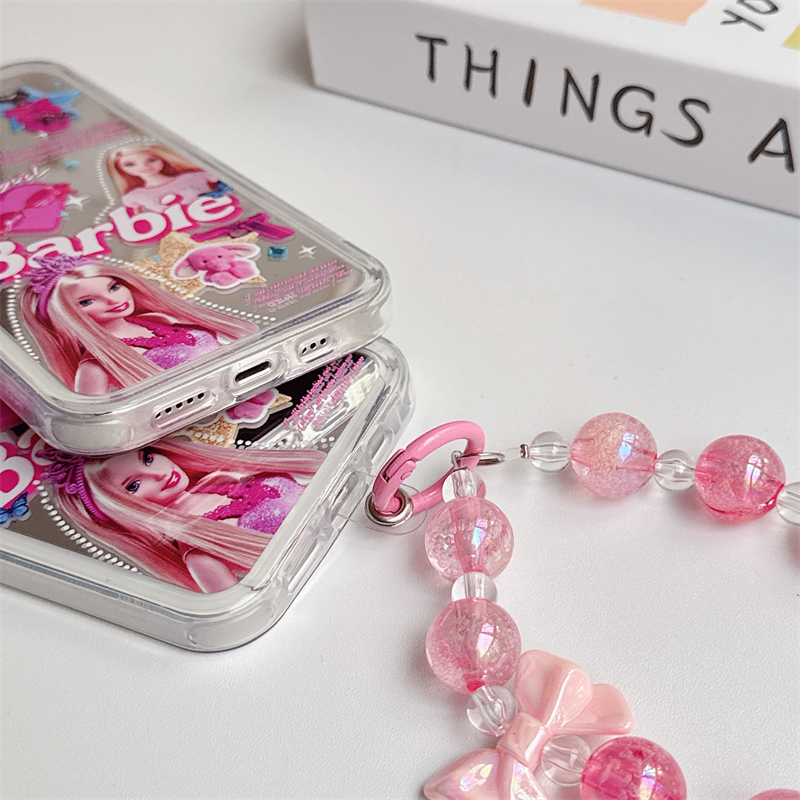Ốp Điện Thoại Mặt Gương Chống Sốc Hình Búp Bê Barbie Phong Cách Âu Mỹ Cho iPhone 14 13 11 12 pro max Apple 13