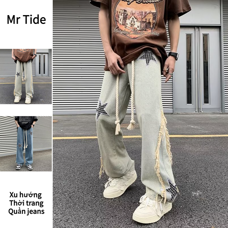 Quần jeans dài thời trang cá tính quần jean nam đẹp ngôi sao pattern quần jean ống đứng đồ đôi quần bò nam chất đũi cao cấp quần jean ống rộng nam nữ phong cách mỹ quần jean baggy hiphop quần jean ống loe unisex quần bò ống rộng