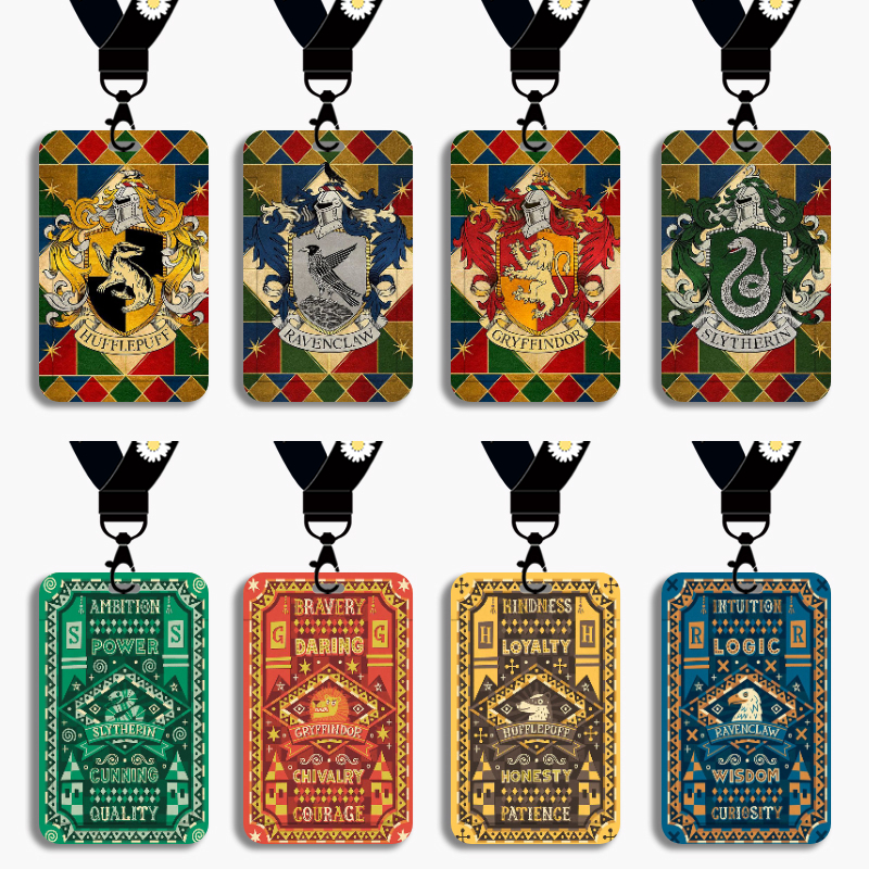 Ốp Điện Thoại Đựng Thẻ Học Viện Gryffindor Trường Học Hufflepuff School Bus Colavenclaw Apartment Kèm Dây Đeo