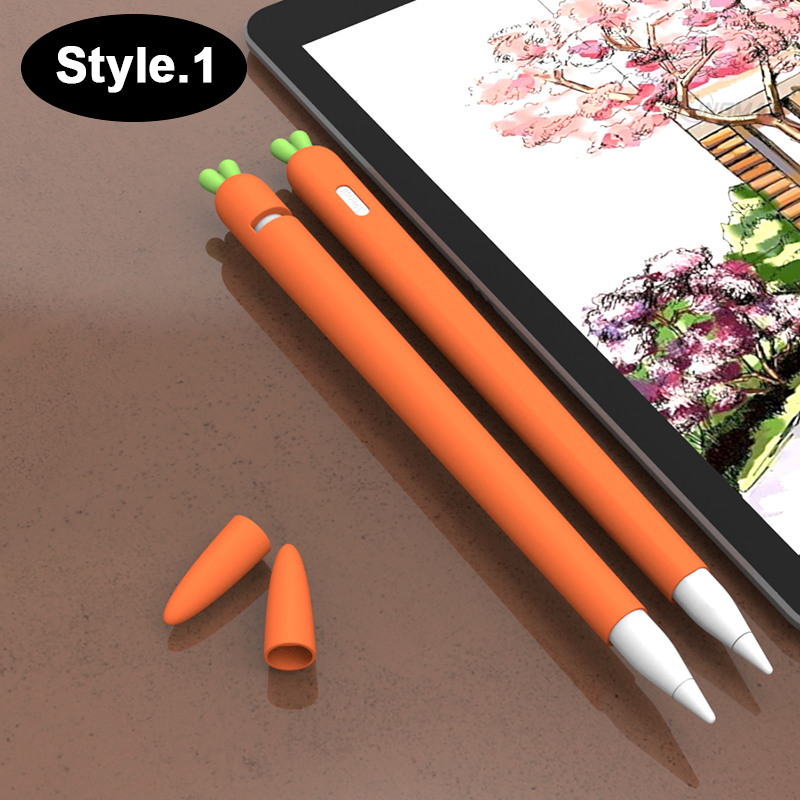 Ốp Apple Pencil 2 và vỏ bút Apple Pencil 1 compatible for Apple Pencil case Cà rốt
