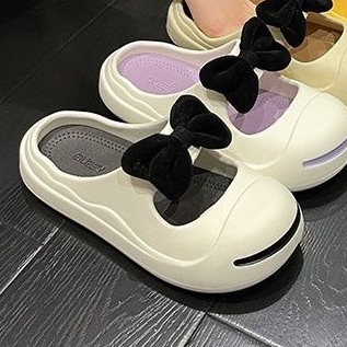 Dép Bít Mũi Mềm Mại Đính Nơ Thời Trang Mùa Hè Cho Nữ