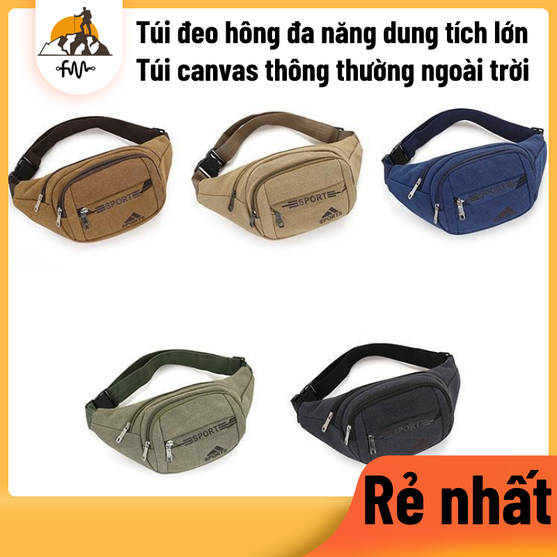Túi Đeo Chéo Ngực Vải canvas Cỡ Lớn Đa Năng Thời Trang