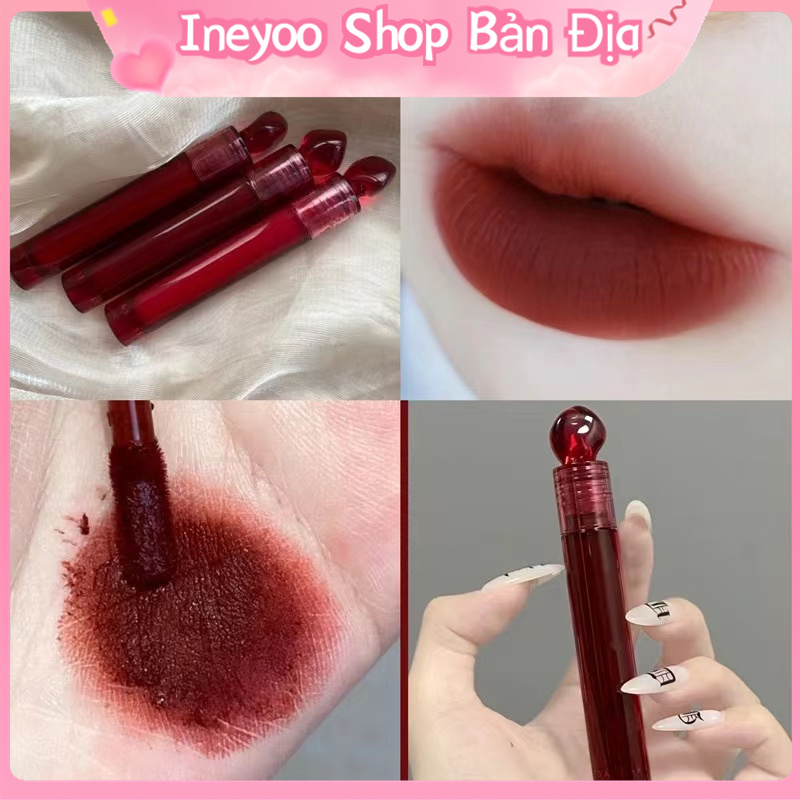 Son Kem Lì Mềm Mịn Không Thấm Nước 4 Màu Tùy Chọn Ineyoo