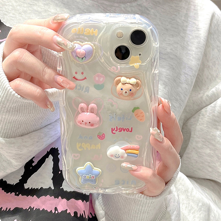 Ốp Điện Thoại Silicon Mềm Trong Suốt Họa Tiết Mặt Cười 3D Cho iPhone 14 13 12 11 Pro Max XS XR X 8 7 Plus + SE 2020