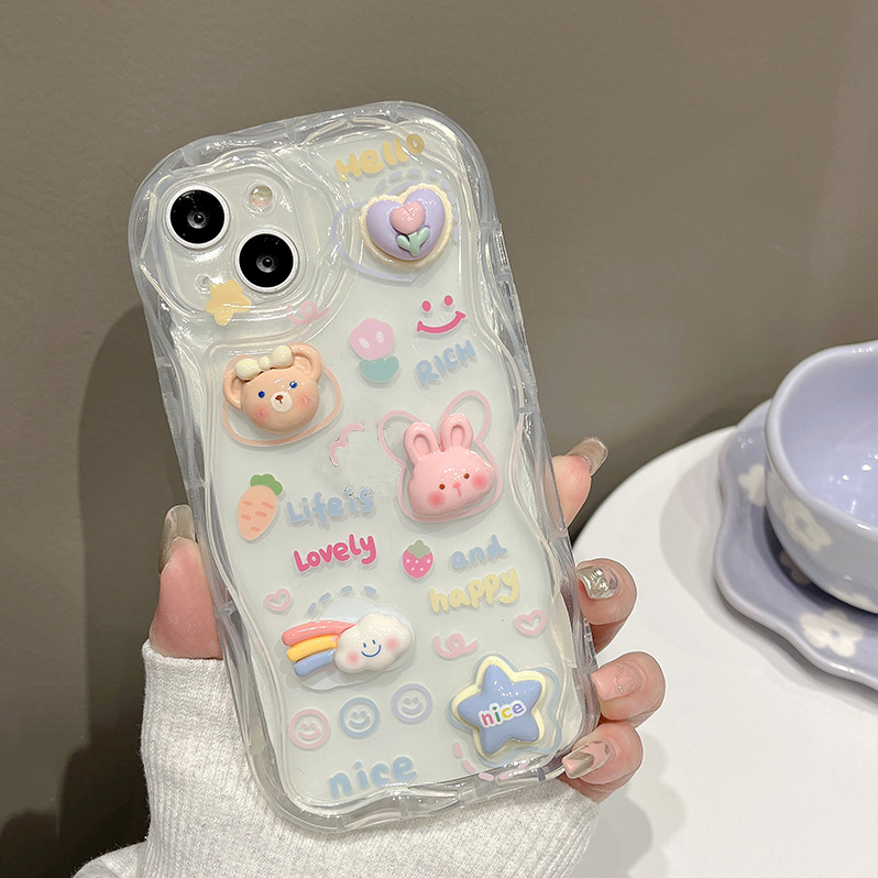 Ốp Điện Thoại Silicon Mềm Trong Suốt Họa Tiết Mặt Cười 3D Cho iPhone 14 13 12 11 Pro Max XS XR X 8 7 Plus + SE 2020