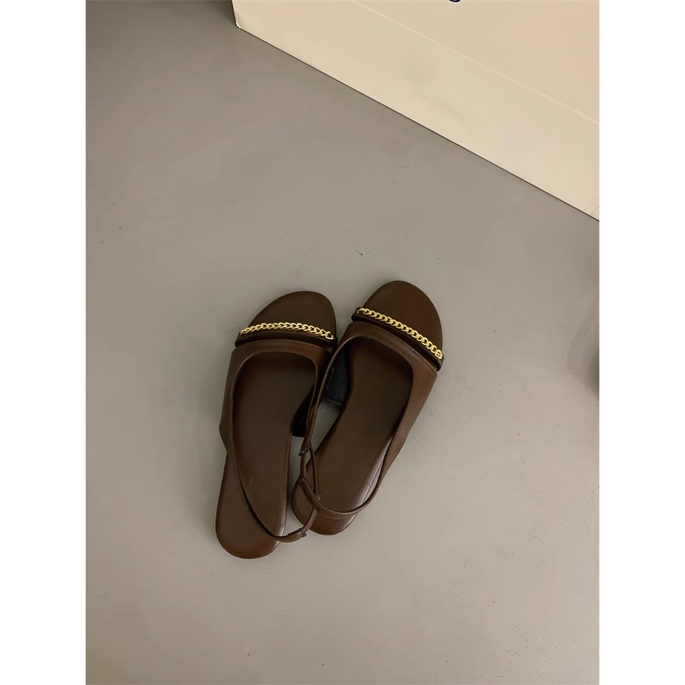 Sandal Hở Ngón Phối Dây Xích Phong Cách Thời Trang Roman Dành Cho Nữ