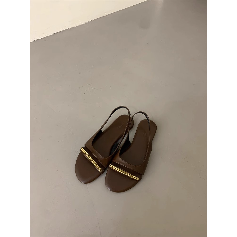Sandal Hở Ngón Phối Dây Xích Phong Cách Thời Trang Roman Dành Cho Nữ
