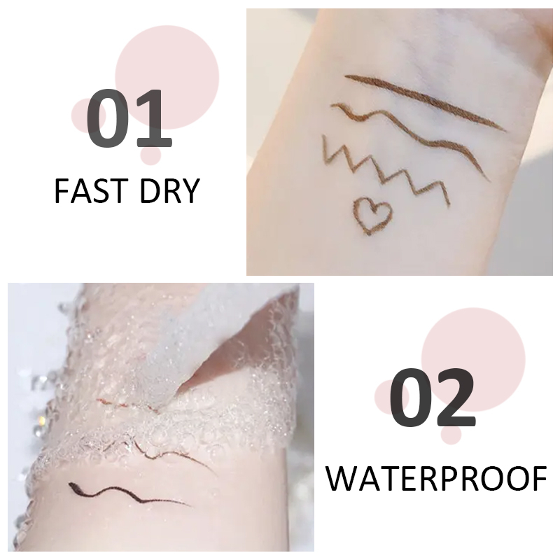Bút kẻ mắt Derf 0.05mm chống thấm nước lâu trôi 4 màu tùy chọn cho người mới bắt đầu