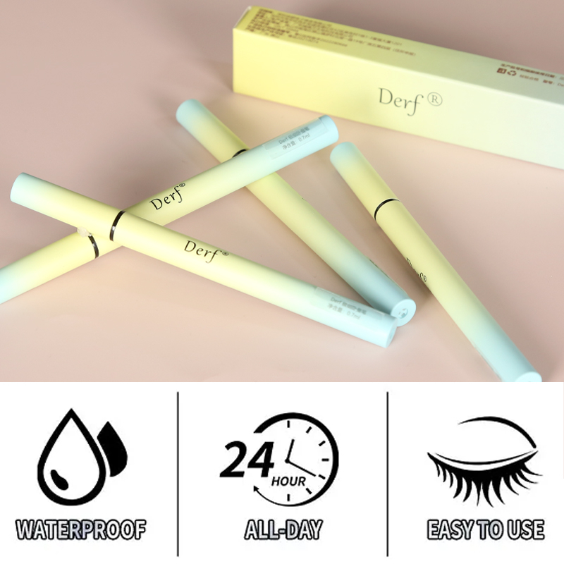 Bút kẻ mắt Derf 0.05mm chống thấm nước lâu trôi 4 màu tùy chọn cho người mới bắt đầu