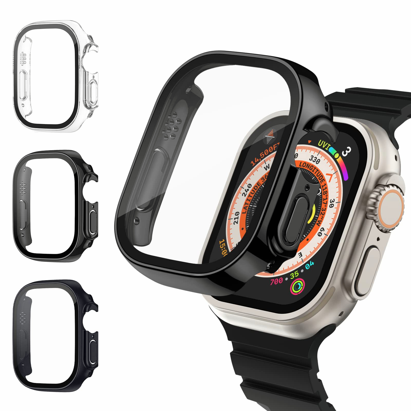 Ốp Bảo Vệ Màn Hình Đồng Hồ Chống Thấm Nước Cho Apple Watch Ultra Case 49mm 45mm 41mm 44mm 40mm IWatch Serie 8 7 5 SE 6 4