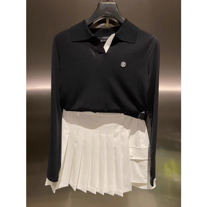 Áo Thun Đánh Golf Phiên Bản Hàn Quốc 2023 Mới Bằng Lụa Lạnh Dệt Kim Tay Dài Khô Nhanh Thoáng Khí Giảm Tuổi Teen