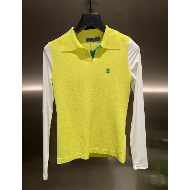 Áo Thun Đánh Golf Phiên Bản Hàn Quốc 2023 Mới Bằng Lụa Lạnh Dệt Kim Tay Dài Khô Nhanh Thoáng Khí Giảm Tuổi Teen