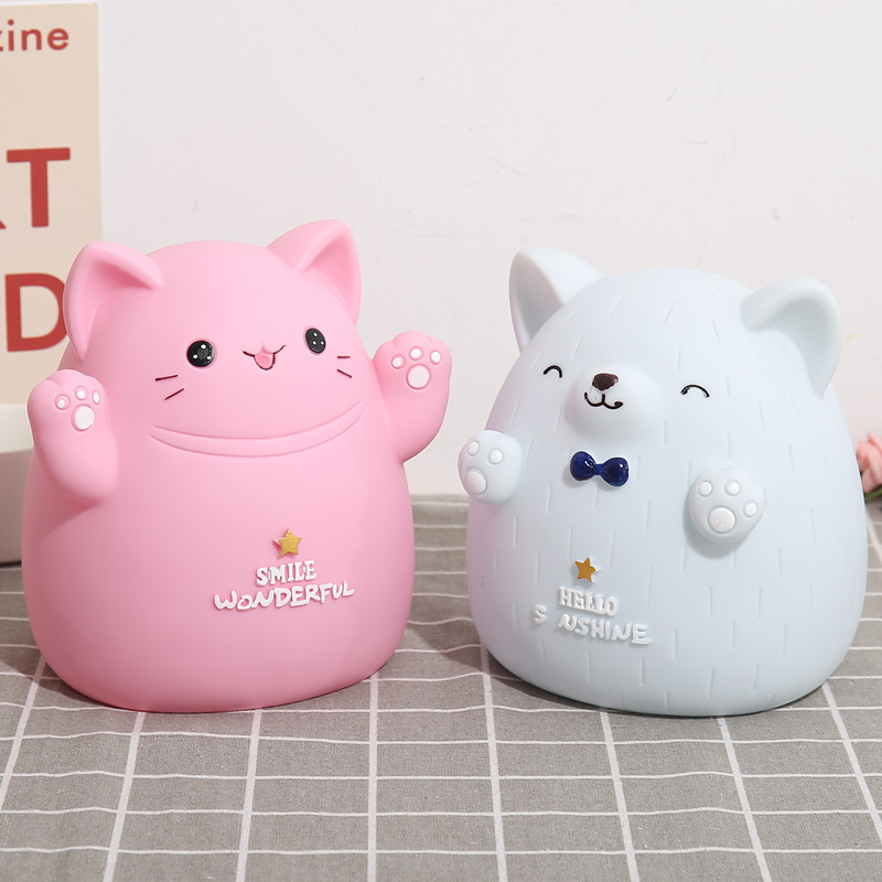 ❤ Ống heo tiết kiệm có khóa thiết kế dễ thương tiện dụng cho bé trai và bé gái