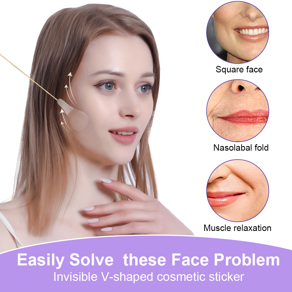 Set 10 / 20 / 40 Miếng Dán Nâng Cơ Mặt Tạo Cằm Chữ V Vô Hình Siêu Mỏng Độ Co Giãn Cao