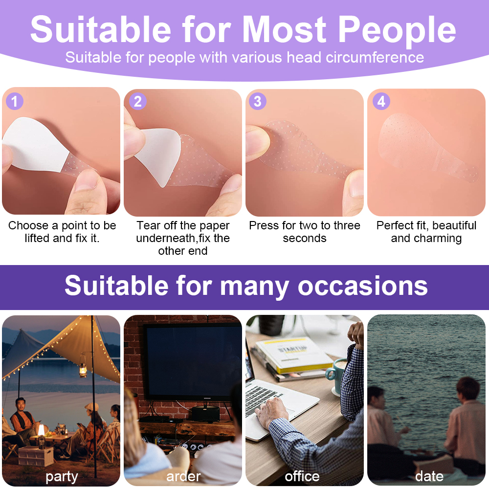 Set 10 / 20 / 40 Miếng Dán Nâng Cơ Mặt Tạo Cằm Chữ V Vô Hình Siêu Mỏng Độ Co Giãn Cao