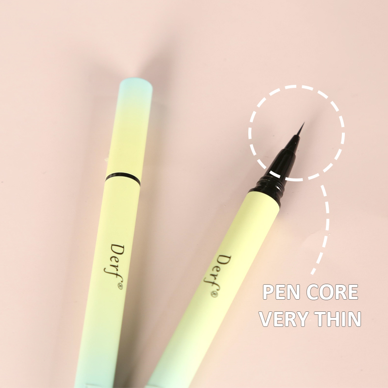 Bút kẻ mắt Derf 0.05mm chống thấm nước lâu trôi 4 màu tùy chọn cho người mới bắt đầu