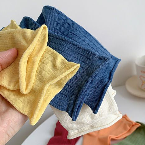 Vớ Ống Lửng Màu Trắng Đen Phong Cách Nhật Bản Thời Trang Mùa Hè Cho Nữ