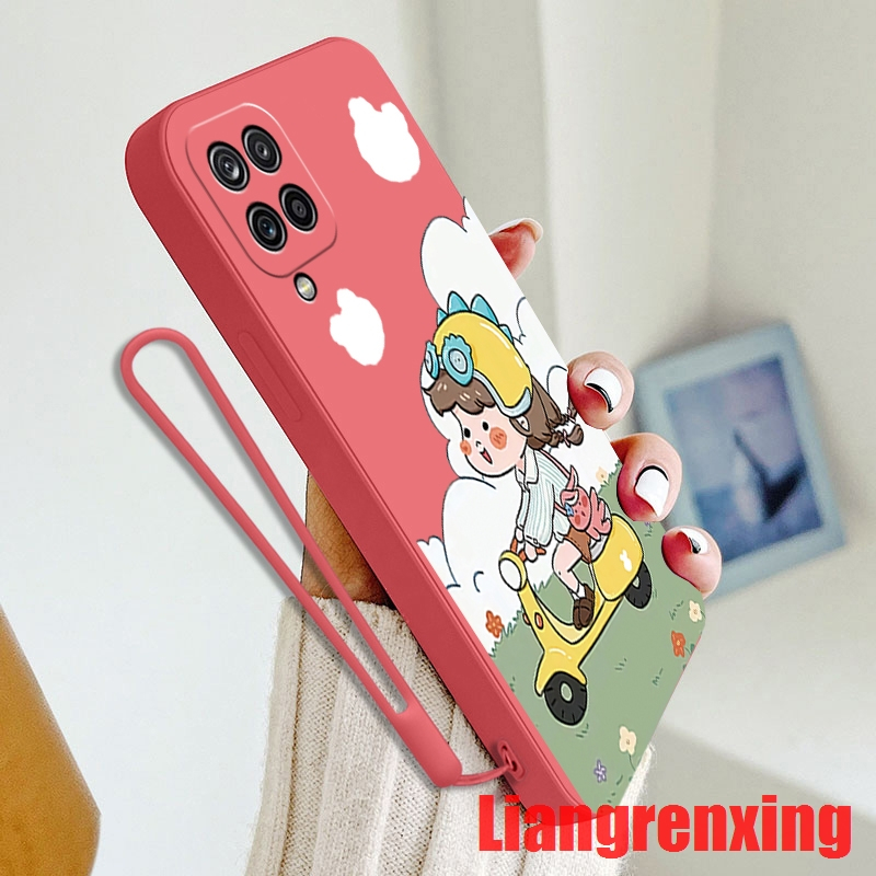 Ốp lưng samsung a12 samsung a22 4g Ốp Điện Thoại Silicone Mềm Chống Sốc In Hình Mô Tô Cho samsung a12 a22 4g YTMTN01 a12 viền vuông cute