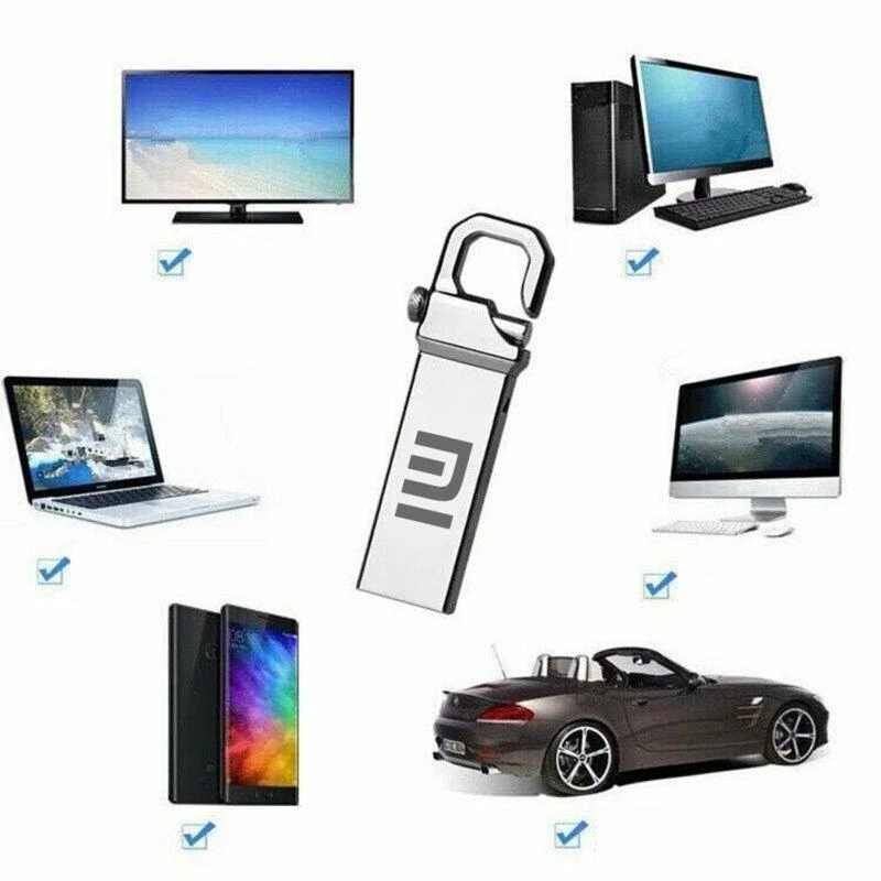 Usb Xiaomi USB 1GB 2GB 4GB 8GB 16GB 2TB 32GB 64GB 128GB 256GB 512GB 1TB Bằng Kim Loại Chống Thấm Nước