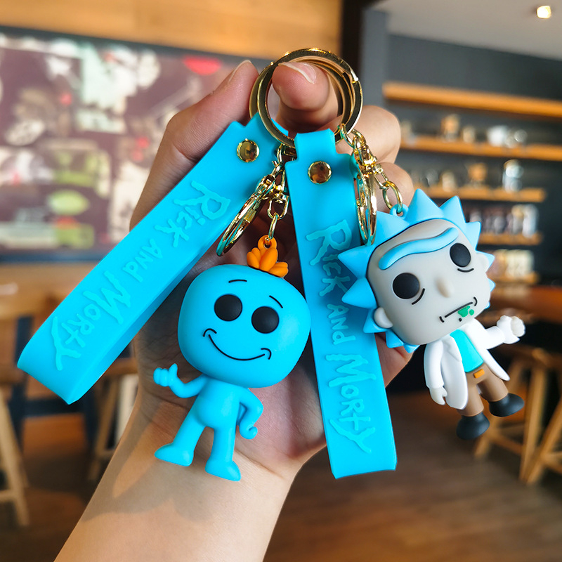 Móc Khóa Hình Búp Bê Hoạt Hình Rick and Morty Dễ Thương