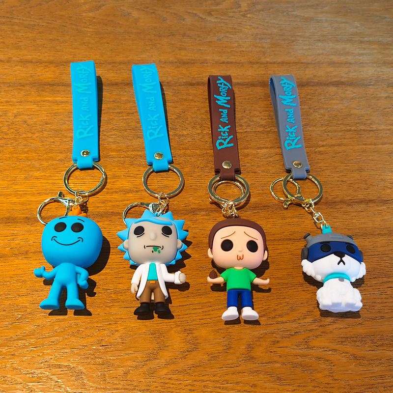 Móc Khóa Hình Búp Bê Hoạt Hình Rick and Morty Dễ Thương
