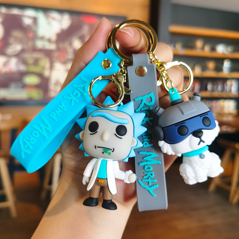 Móc Khóa Hình Búp Bê Hoạt Hình Rick and Morty Dễ Thương