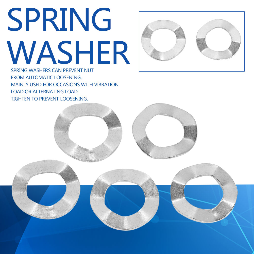 Máy giặt sóng thép không gỉ Vòng đệm lò xo Công cụ khóa Dustrial H.