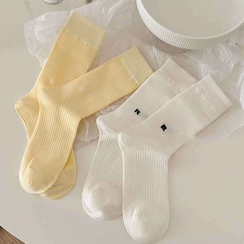 FHYL Vớ Ống Thông Hơi Bốn Chiều Co Giãn Mềm Mại Màu Trơn Đơn Giản Hàn Quốc Hàng Mới Có Sẵn Dành Cho Bạn Nữ