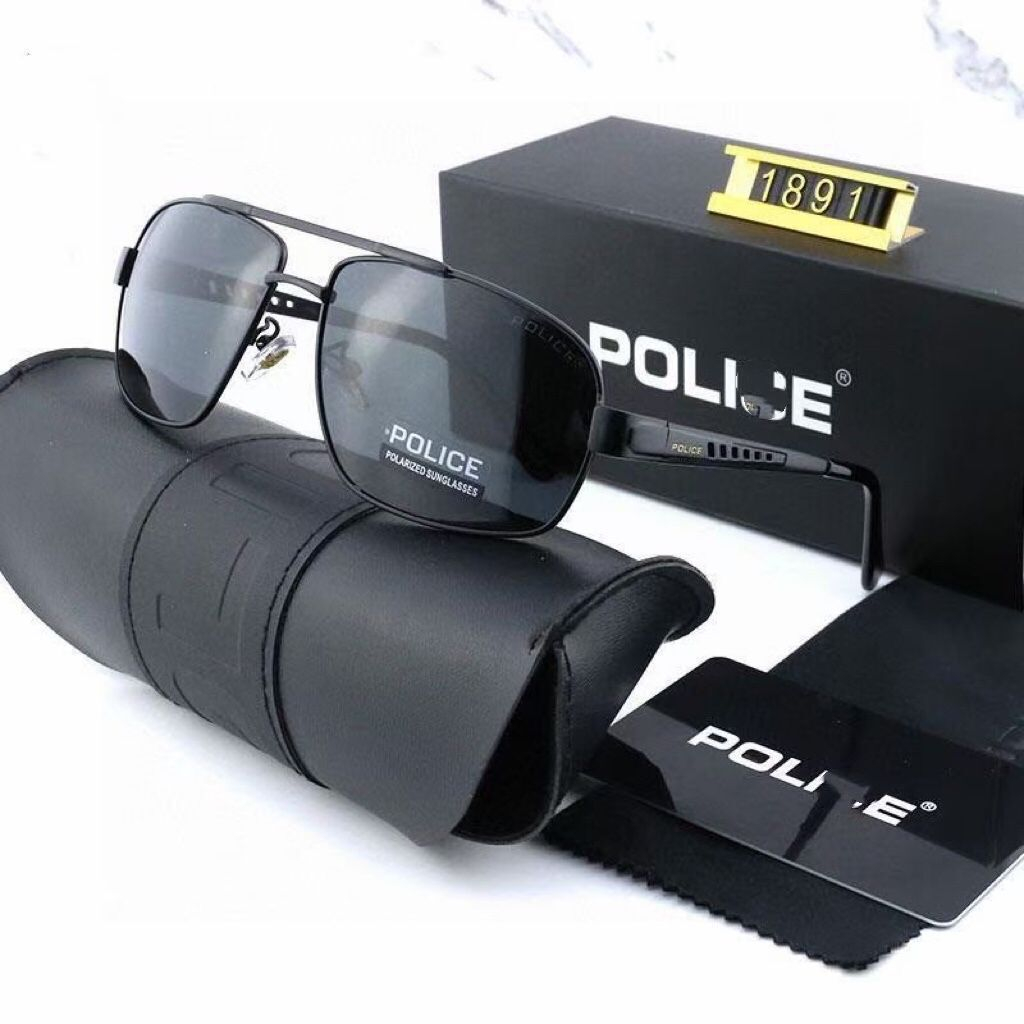 2023 new luxury anti-uv men's polarized police sunglasses thiết kế thương hiệu kính chống nắng câu cá vuông cho nữ gương lái xe 1891