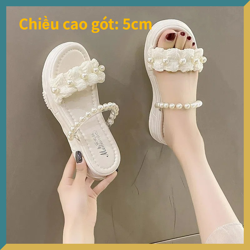 Xăng đan Đế Dày 5Cm Hai Cách Đeo Phong Cách Mới Mùa Hè 2023 Cho Nữ