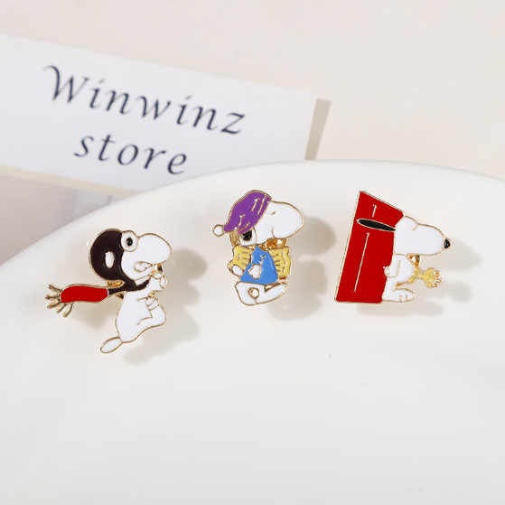 Trâm Cài Áo Hợp Kim Hình Chú Chó Snoopy Dễ Thương
