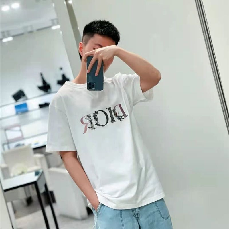 Áo Thun Tay Ngắn In Logo Hoa Nhiều Màu Sắc Cỡ Lớn XS-3XL Thời Trang Cho Nam Và Nữ