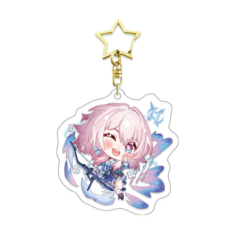 Móc Khóa Acrylic Hình Ngôi Sao Bronya herta Game Honkai
