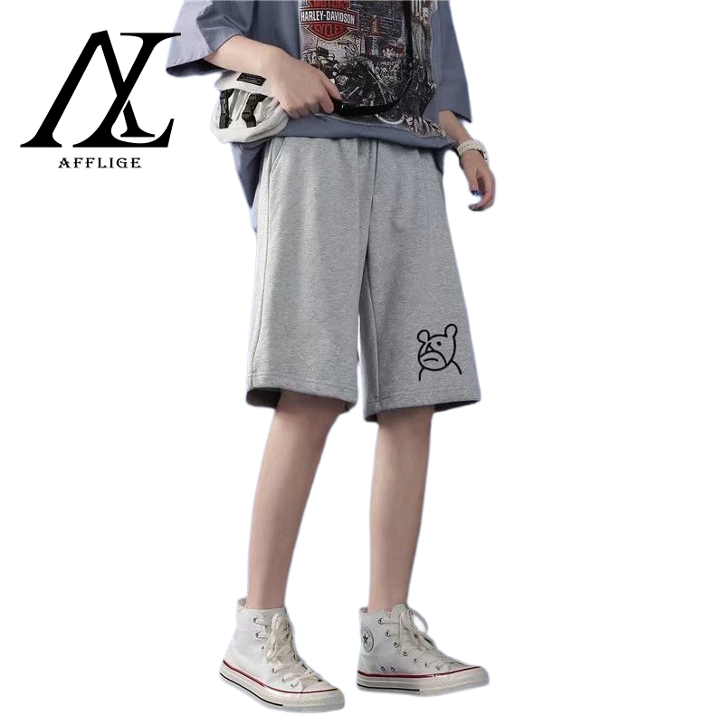 ♞AFF LIGA♞ Quần Short Thể Thao Cotton Ống Rộng Thời Trang Mùa Hè 2021 Cho Nam