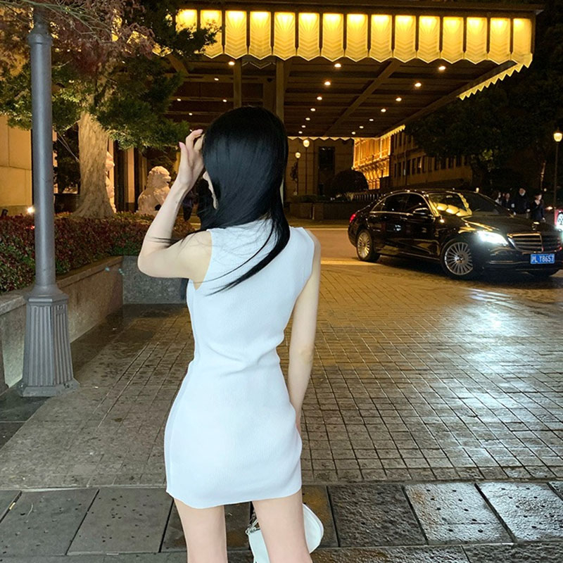 ZHELIHANGFEI Đầm Dệt Kim Sát Nách Thiết Kế Xinh Xắn Cho Bé Gái