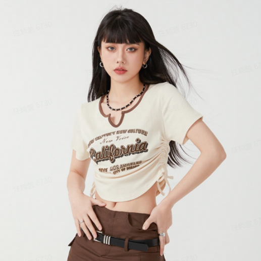 Casshie áo croptop áo croptop nữ Thiết kế ít người cao eo slim hottie ngắn áo khoác 2023 NEW MAY0904